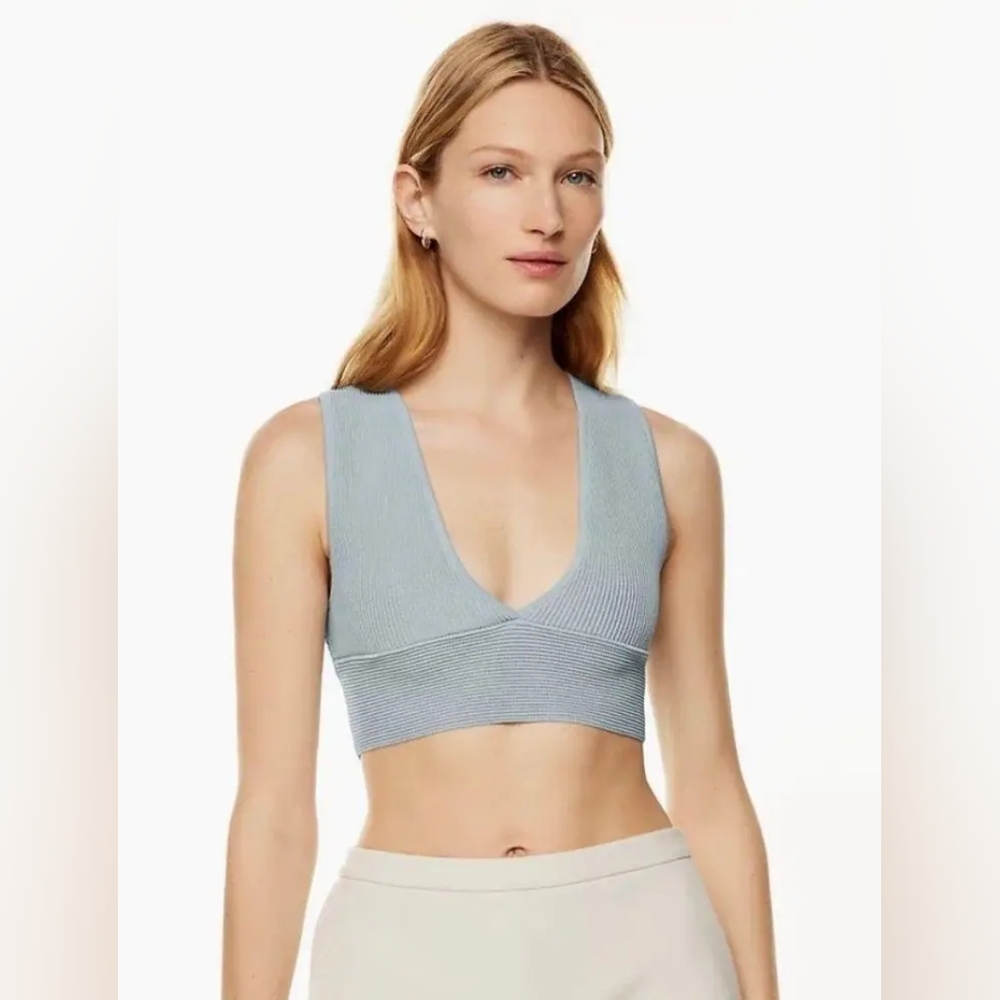 Aritzia Babaton Sculpt Knit Deep V‎ Tank